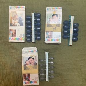 Vintage Flashbulbs Blue & Clear M3 M3B